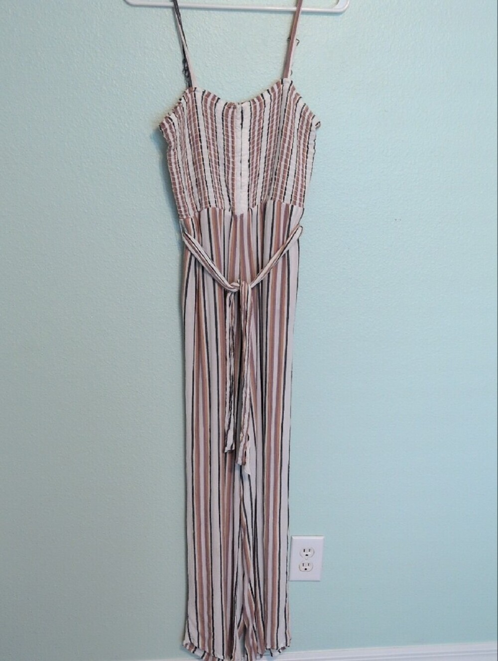 Striped Wide-Leg Jumpsuit - Picture 3 of 6